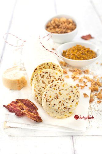 Zwiebel-Bacon-Butter Rezept – schnelle Würzbutter mit Senf