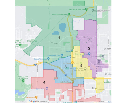 Azusa adopts final district boundary map for future council elections