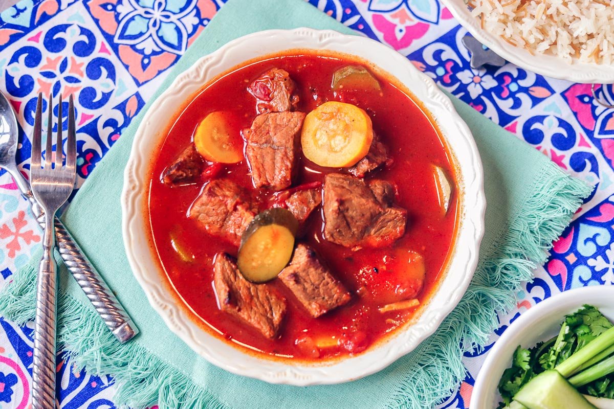 Assyrian Zucchini Stew with Beef or Lamb