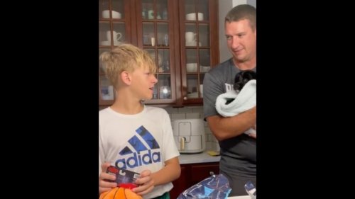 Boy gets a cute puppy as 12th birthday gift after wanting one for years. Watch emotional video