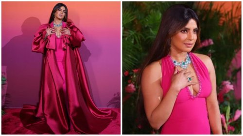 Priyanka Chopra makes a powerful style statement in pink at Dubai event, Nick Jonas calls her ‘hottie’. See pics