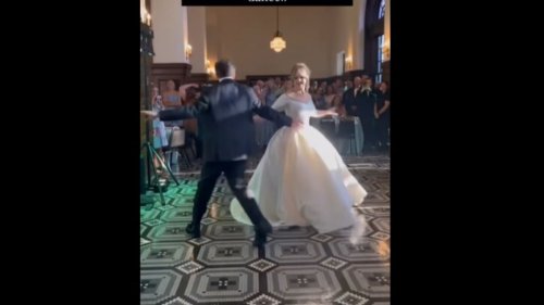 Bride and groom set the stage on fire with their amazing dance moves. Watch