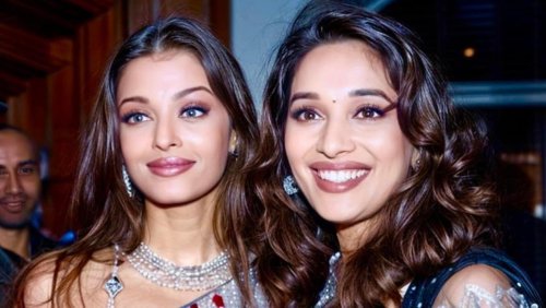 Aishwarya Rai, Madhuri Dixit look stunning in rare pic from Devdas premiere. Check out more pics from 2002 event here