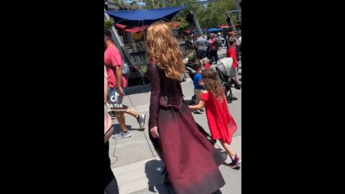 Man seems to appear out of nowhere in this viral video related to Scarlet Witch