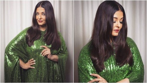 Cannes 2023: Before her red carpet look, Aishwarya Rai wore a Valentino green dress, internet calls it 'Christmas Tree'