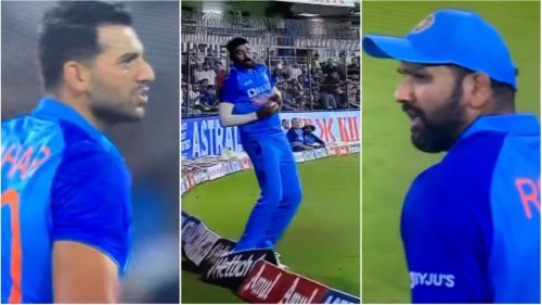 Watch: Rohit, Chahar's furious reactions as Siraj makes schoolboy error at boundary rope after taking Miller's catch