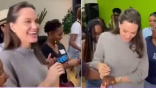 Angelina Jolie Shakes A Leg At Daughter Zahara Jolie Pitt s College 