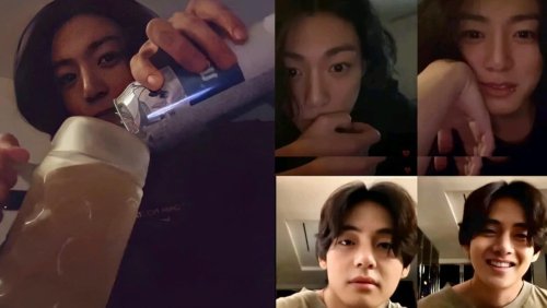BTS' Jungkook addresses rumours of upcoming album, gets drunk while talking to fans online as V joins him
