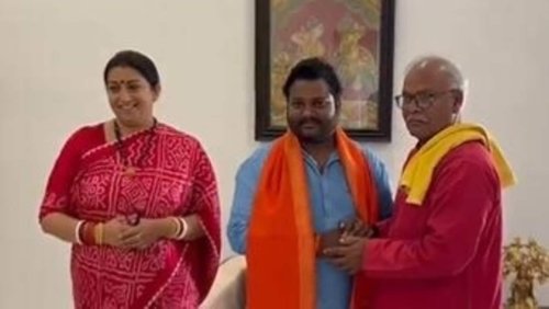 Amethi Cong leader says he went to meet Smriti Irani. Photo claims he ‘joined BJP’