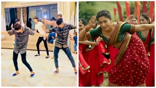 Rashmika Mandanna can't believe it as her Saami Saami hook step is used in Garba choreography in Gujarat