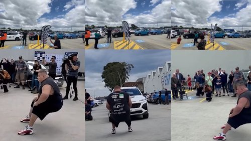 Man pulls five cars with his teeth for world record. Watch intriguing video