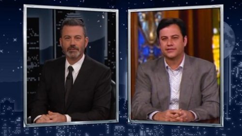 Jimmy Kimmel’s chat with himself from 2003 leaves people in splits. Watch
