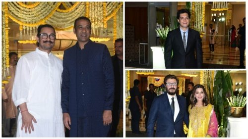 Madhu Mantena Ira Trivedi Reception Aamir Khan s Son Junaid Looks So Handsome Bollywood Stars 