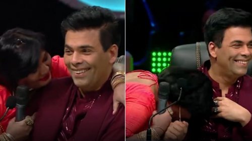 Karan Johar blushes as Hunarbaaz contestant gets cosy with him: ‘No woman has ever got so intimate with me'