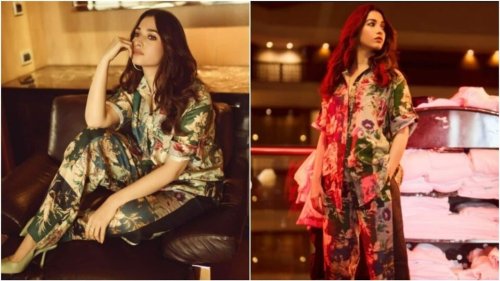 Nothing to see here. Just pics of Tamannaah Bhatia chilling in satin pajamas