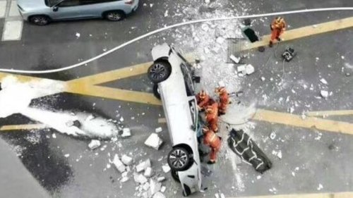 Two dead after Chinese EV on test falls from third floor of headquarter
