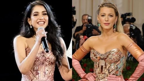 Radhika Merchant opts for Blake Lively's 2022 Met Gala look for her cocktail night. Here's what she wore