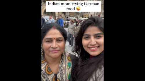 Indian mom tries pretzels in Germany for the first time. Viral video shows her reaction
