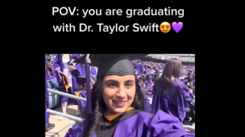 Girl graduates from NYU along with singer Taylor Swift. Video goes viral