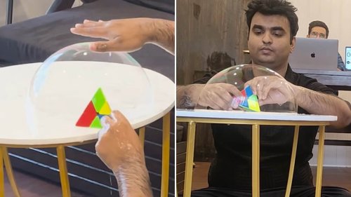 Cyber security expert from Mumbai solves rotating puzzle in a soap bubble, bags world record