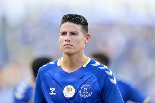 Everton fans shocked as James Rodriguez tweets "bye bye blue" during 1-0 defeat