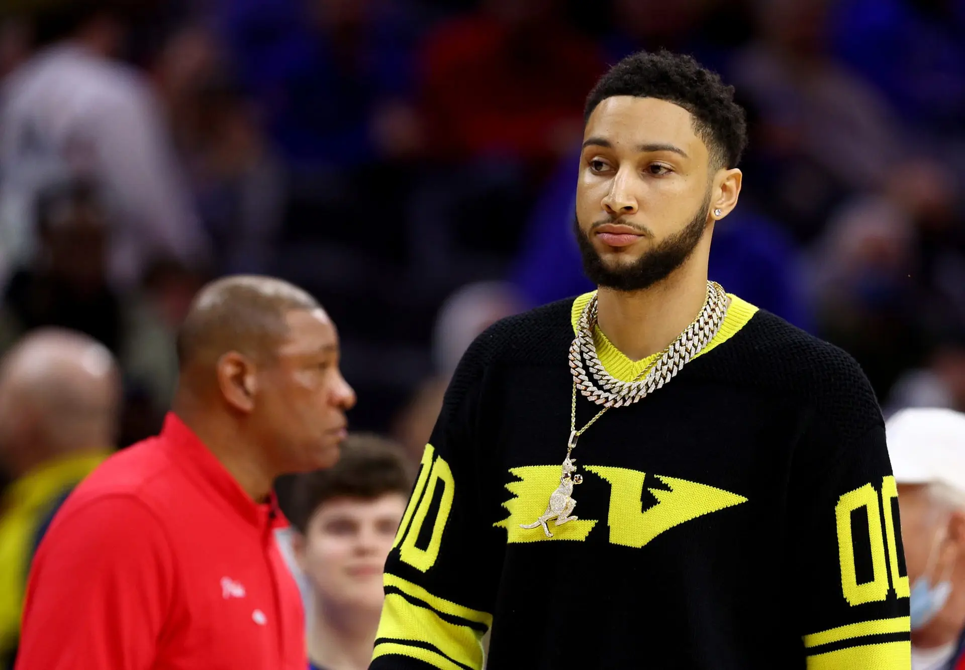 Ben Simmons wore a super expensive Louis Vuitton sweater in Philly