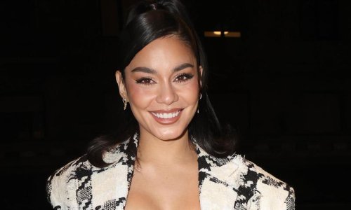 Vanessa Hudgens looks toned as she promotes her Fabletics collection