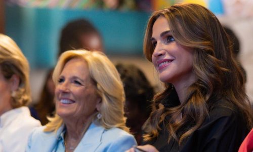 Queen Rania reunites with the first lady in New York City