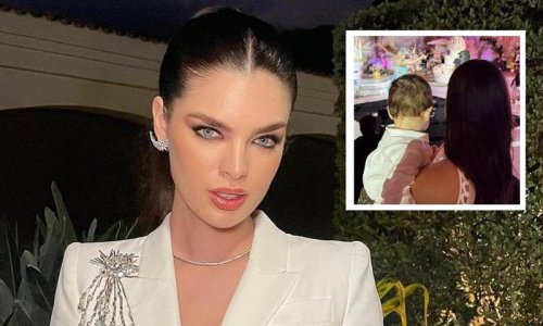 Nadia Ferreira takes baby Marquitos to his first party