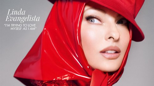 Linda Evangelista, 57, Has Her Face & Neck Taped Back For British ‘Vogue’ After ‘Botched’ Surgery