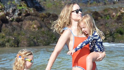 Olivia Wilde, 37, Looks Fit & Toned In Swimsuit With 2 Adorable Kids, 5 & 2 — Pics