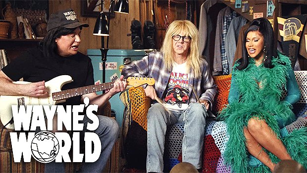 ‘Wayne’s World’: Mike Myers & Dana Carvey Team Up With Cardi B For Excellent Uber Eats Super Bowl Ad