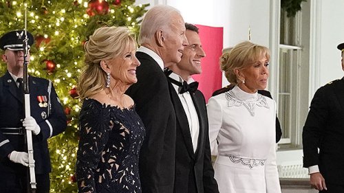 Brigitte Macron Is Elegant In Long White Gown For State Dinner With Joe Biden: Photos