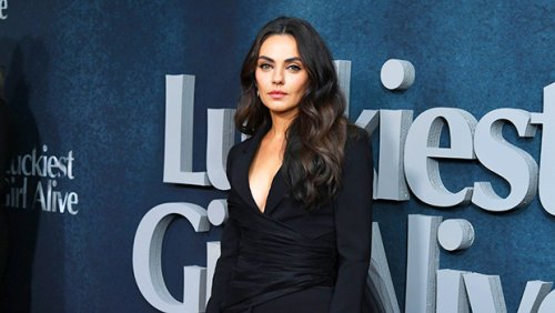 Mila Kunis Stuns In Plunging LBD & Thigh High Boots At ‘Luckiest Girl Alive’ Premiere: Photos