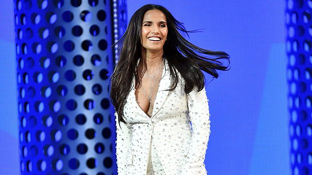 Padma Lakshmi Dazzles The BBMAs With White Suit Featuring Silver Sequins – See Pic