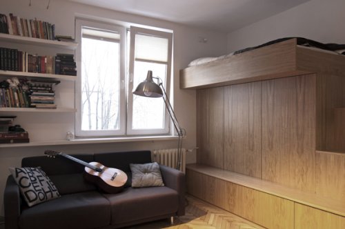 Small Bachelor Apartment With A Very Practical Design - 22 Square Meters