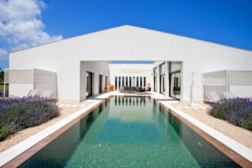 Modern Country Villa Featuring A Spacious And Sunny Interior Courtyard