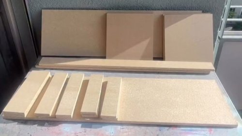 She Cut Plywood Into Tiles and the Bench Looked Like Handmade Ceramic