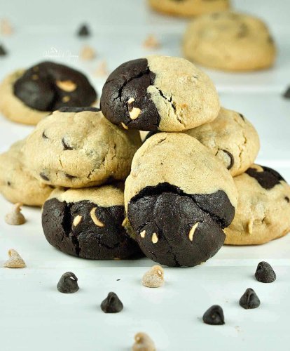 Peanut Butter Reverse Chocolate Cookies | Homemade & Yummy
