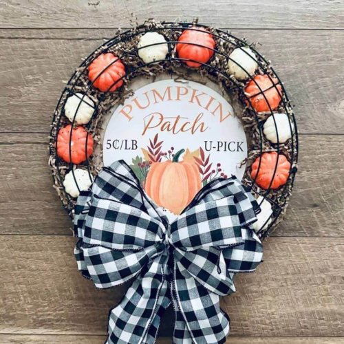 Fall Pumpkin Patch Wreath