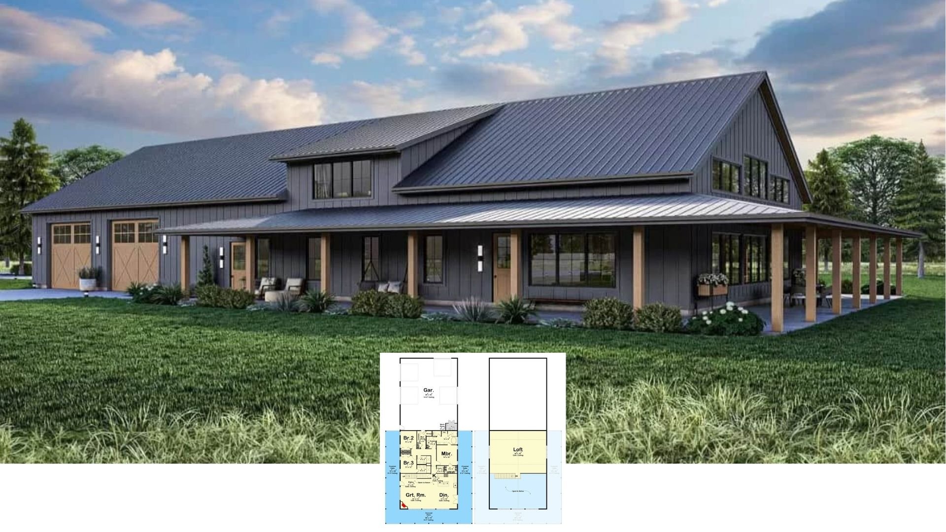 Introducing a 3,176 Sq. Ft. 3 Bedroom Farmhouse with a Wraparound Porch — Floor Plan Included