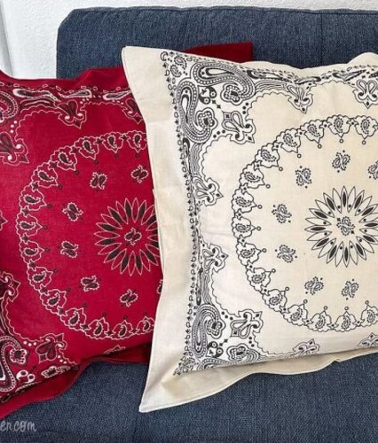 How to Sew Easy and Colorful Bandana Pillows