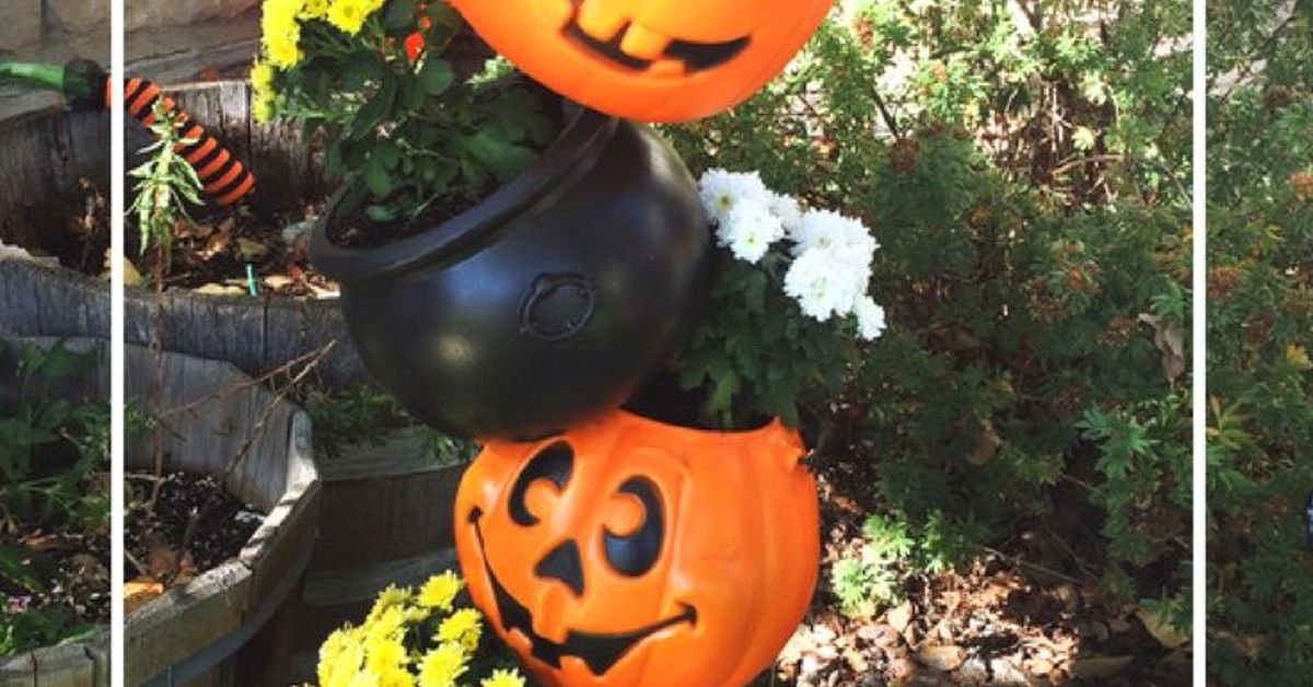 Create an Easy Halloween Tipsy Pot Planter in an Hour