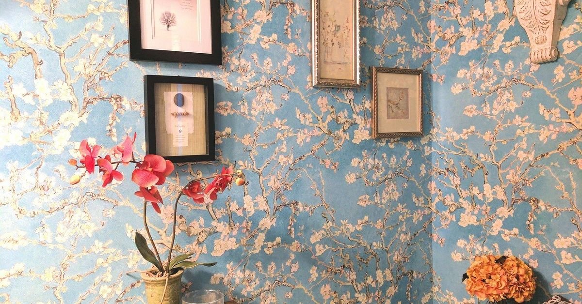 DIY Gorgeous Bathroom Wallpaper Transformation