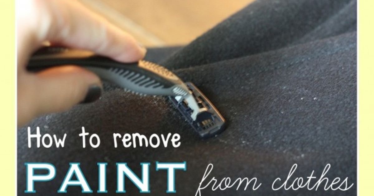 How to get Paint off of Clothes