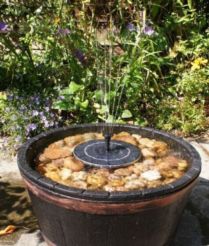 Easy Soothing Solar Powered DIY Water Feature in 10 Minutes