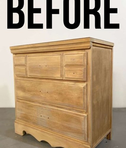 Raw Wood Dresser Makeover