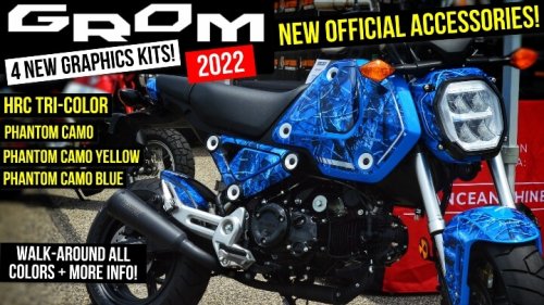 New 22 Honda Grom 125 Sticker Kits Video Overview Hrc Tri Color Phantom Camo Flipboard