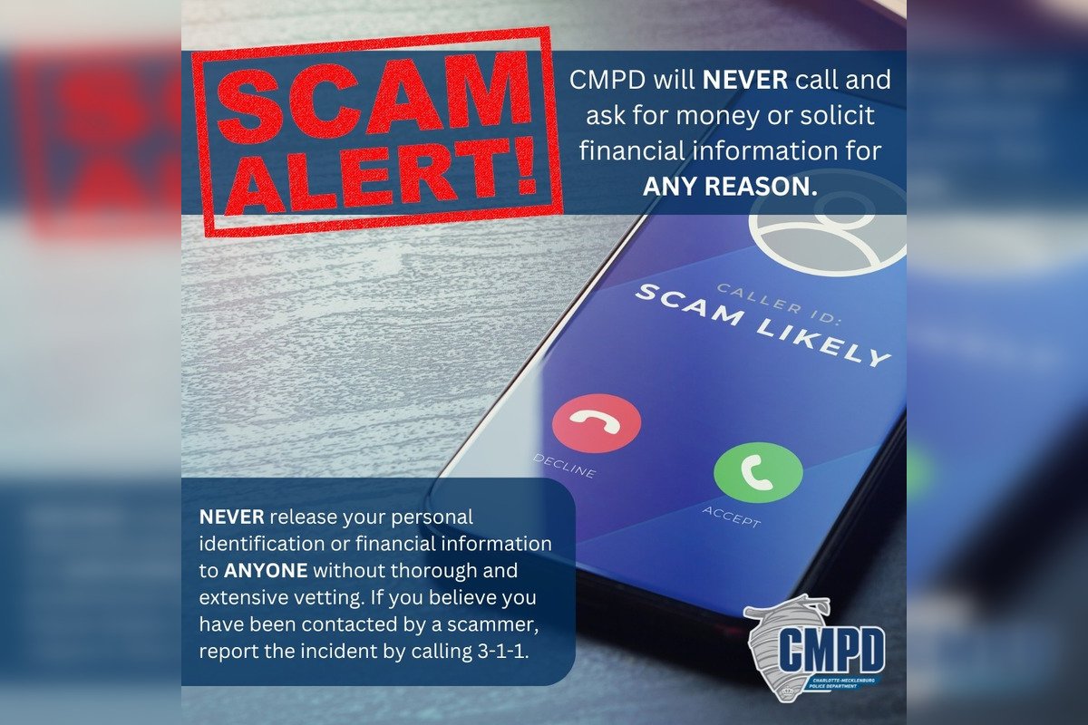 Charlotte-Mecklenburg Police Warn of Increasing Scam Calls Posing as Officers