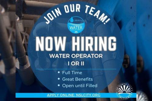 North Salt Lake City Seeks Skilled Water System Operators, Offers Full-Time Role with Perks